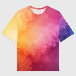 Мужская футболка оверсайз Облака краски