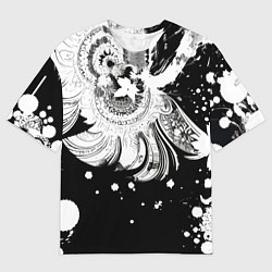 Мужская футболка оверсайз Абстрактная экспрессивная композиция