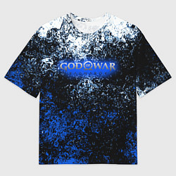 Мужская футболка оверсайз God of War краски