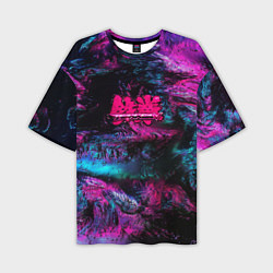 Футболка оверсайз мужская Tekken neon colors, цвет: 3D-принт