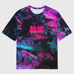 Футболка оверсайз мужская Tekken neon colors, цвет: 3D-принт