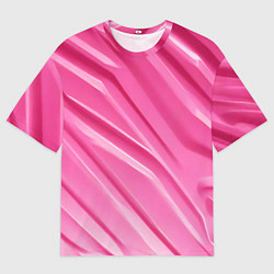 Мужская футболка оверсайз Розовый пластик