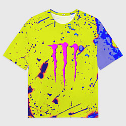 Мужская футболка оверсайз Monster energy краски