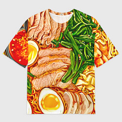 Футболка оверсайз мужская Суп рамен, цвет: 3D-принт