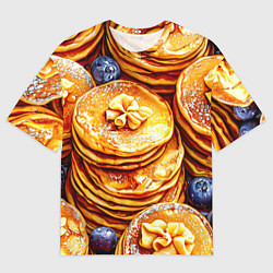 Мужская футболка оверсайз Блинчики