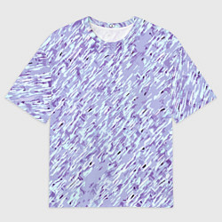 Мужская футболка оверсайз Холодный сиреневый текстурированный
