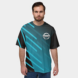 Футболка оверсайз мужская Nissan geometry sport, цвет: 3D-принт — фото 2
