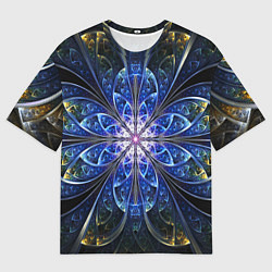 Мужская футболка оверсайз Фрактальный стиль узор