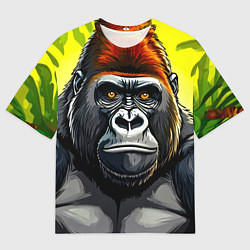 Футболка оверсайз мужская Огромная горилла, цвет: 3D-принт