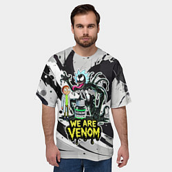 Футболка оверсайз мужская Rick-Venom and Morty - meme, цвет: 3D-принт — фото 2