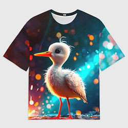 Футболка оверсайз мужская Аистенок, цвет: 3D-принт