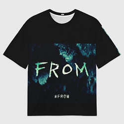 Мужская футболка оверсайз Извне на фоне леса