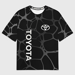 Мужская футболка оверсайз Toyota - монохромный аква