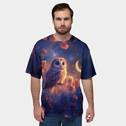 Футболка оверсайз мужская Ночная сова, цвет: 3D-принт — фото 2