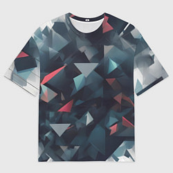 Мужская футболка оверсайз Абстрактный взрыв и осколки