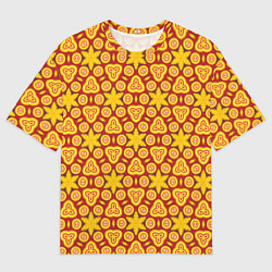 Мужская футболка оверсайз Индийский орнамент