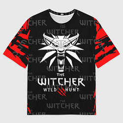 Мужская футболка оверсайз Ведьмак - волк