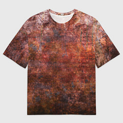 Мужская футболка оверсайз Абстракция - rusty wall