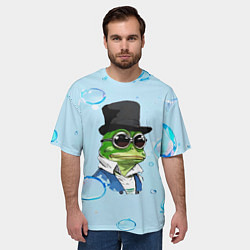Футболка оверсайз мужская Pepe в шляпе, цвет: 3D-принт — фото 2