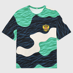 Мужская футболка оверсайз Текстурный милитари камуфляж