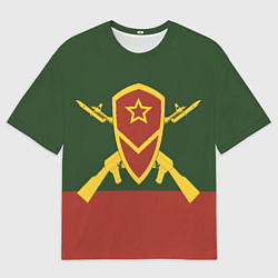 Мужская футболка оверсайз Мотострелковые войска: герб со щитом