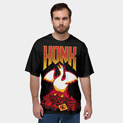 Футболка оверсайз мужская Goose - honk, цвет: 3D-принт — фото 2
