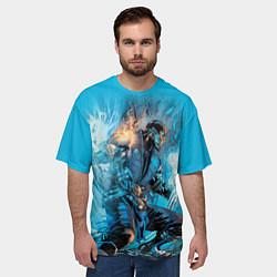 Футболка оверсайз мужская Mortal Kombat - Sub-Zero, цвет: 3D-принт — фото 2