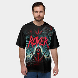 Футболка оверсайз мужская Roker - blood in the ground, цвет: 3D-принт — фото 2