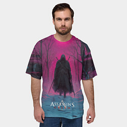 Футболка оверсайз мужская Assassins Creed воин в закате, цвет: 3D-принт — фото 2