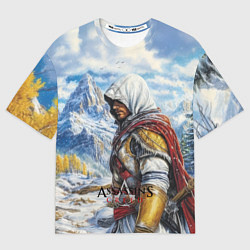 Футболка оверсайз мужская Assassins Creed winter, цвет: 3D-принт