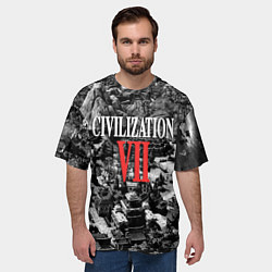 Футболка оверсайз мужская Civilization VII, цвет: 3D-принт — фото 2