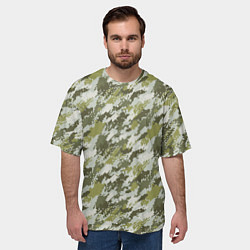 Футболка оверсайз мужская Пиксельный камуфляж, цвет: 3D-принт — фото 2