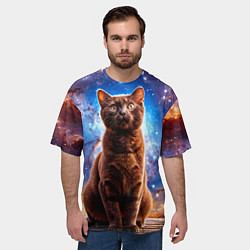 Футболка оверсайз мужская Бурма в космосе, цвет: 3D-принт — фото 2