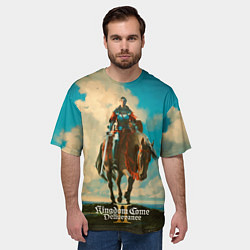 Футболка оверсайз мужская Идржих на коне Kingdom come deliverence 2, цвет: 3D-принт — фото 2