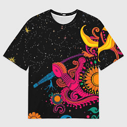 Мужская футболка оверсайз Psychedelic abstract art