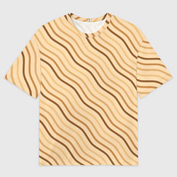 Футболка оверсайз мужская Мягкие волны, цвет: 3D-принт