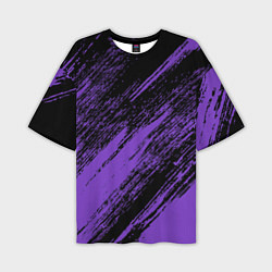 Футболка оверсайз мужская The color is purple and black, цвет: 3D-принт