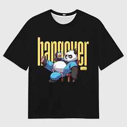 Футболка оверсайз мужская Панда в запое, цвет: 3D-принт