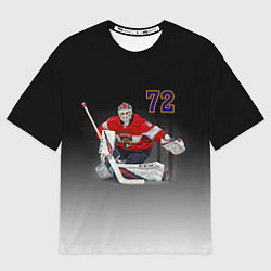 Футболка оверсайз мужская Sergey Bobrovsky is goalkeeper of the Florida Pant, цвет: 3D-принт
