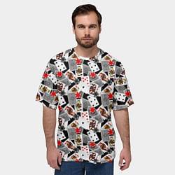 Футболка оверсайз мужская Карты и фишки, цвет: 3D-принт — фото 2