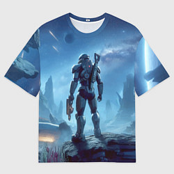 Футболка оверсайз мужская Mass Effect - ai art fantasy, цвет: 3D-принт