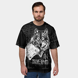 Футболка оверсайз мужская Лес - мой храм, цвет: 3D-принт — фото 2