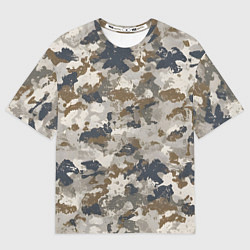 Мужская футболка оверсайз Светлый камуфляж