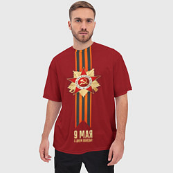 Футболка оверсайз мужская 9 мая - День победы, цвет: 3D-принт — фото 2