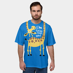 Футболка оверсайз мужская I am taller than you, цвет: 3D-принт — фото 2