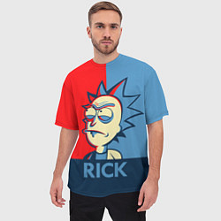 Футболка оверсайз мужская Rick pop art, цвет: 3D-принт — фото 2