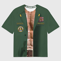 Футболка оверсайз мужская Рыболовные войска форма рэмбо-рыбака, цвет: 3D-принт