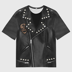 Футболка оверсайз мужская Косуха с черепом, цвет: 3D-принт