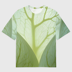 Мужская футболка оверсайз Макро съемка листа