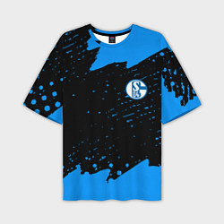 Мужская футболка оверсайз Schalke 04 fc blue color